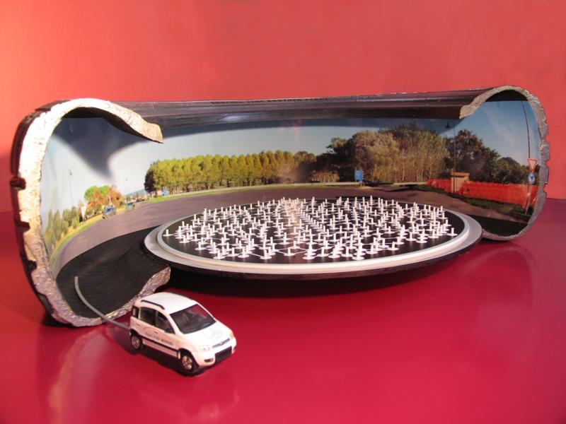 Voi [non] siete qui - installazione concorso Rotondarte - arte a 360°, Capannoli (PI) Italy