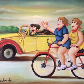 Salvo Lombardo - Ciao Giò - olio su tela - 80 x 60