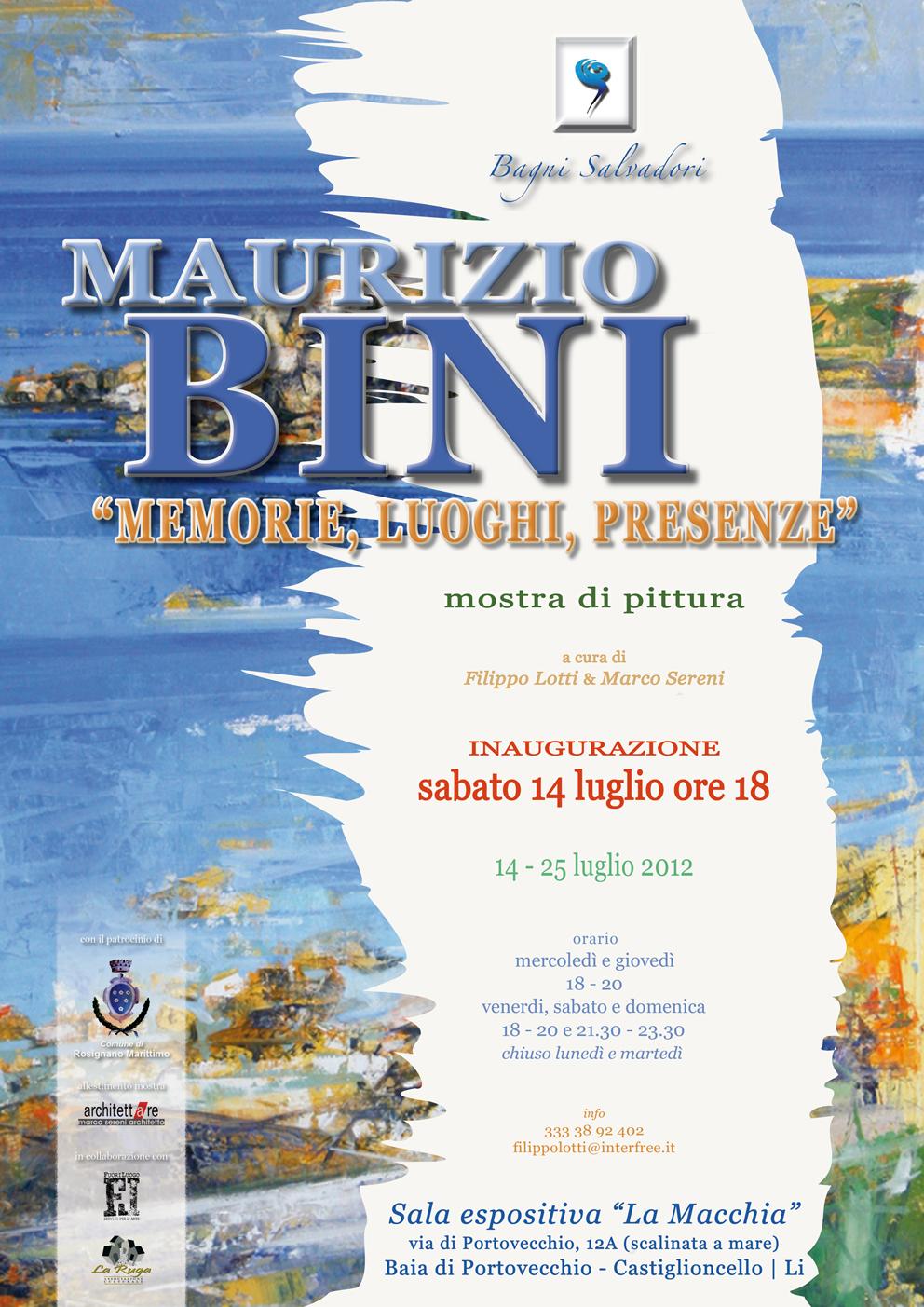“Memorie, luoghi, presenze” di Maurizio Bini