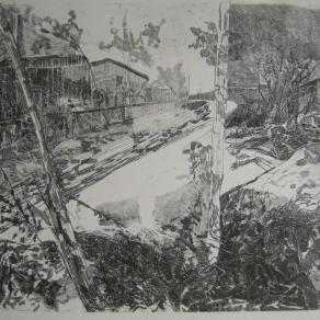 "L'albero bianco e capannoni"