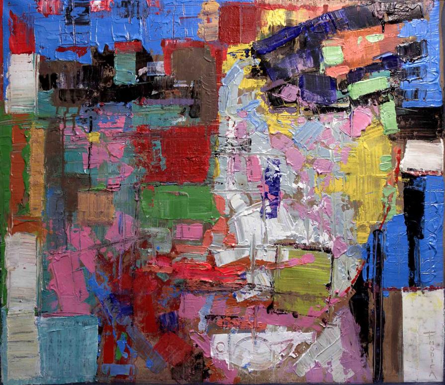 Fabio Modica | Prisoner of matter - mixed media on canvas - cm 86x71 | 34x28 inches - Aberson Exhibits - USA