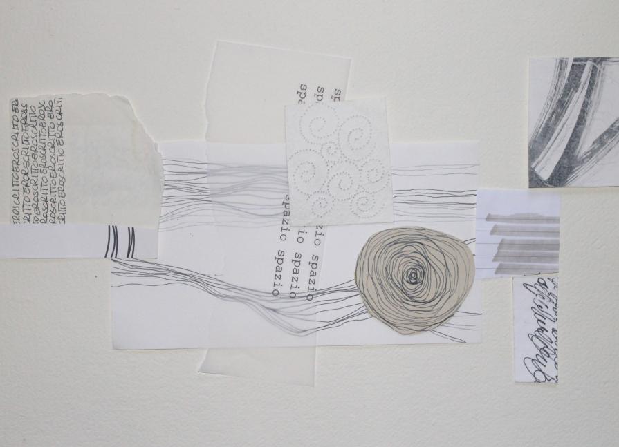 collage Mappa con spazio e parole