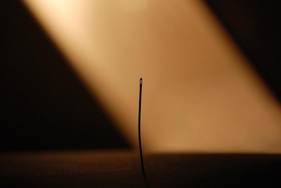 Through the eye of a needle