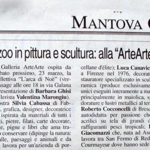ZOO D'ARTE, L'ARCA DI NOè ALLA GALLERIA ARTEARTE DI MANTOVA