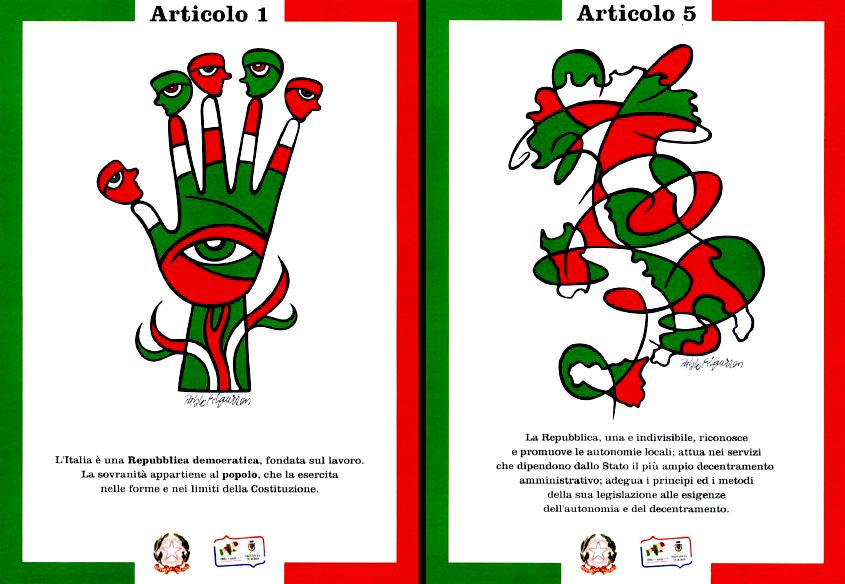 La Costituzione fa scuola al Polo Artistico di Latina Il viaggio di Pablo Echaurren