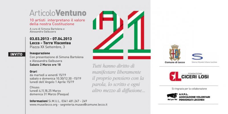 ARTICOLO 21 ARTICOLO 21