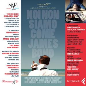 "Noi non siamo come James Bond". Doppio appuntamento con Presentazione del dvd e lettura del carteggio tra i due autori