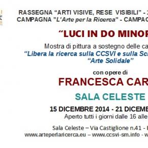 Invito Mostra di Francesca Carls "Luci in do minore" a Bologna in Sala Celeste