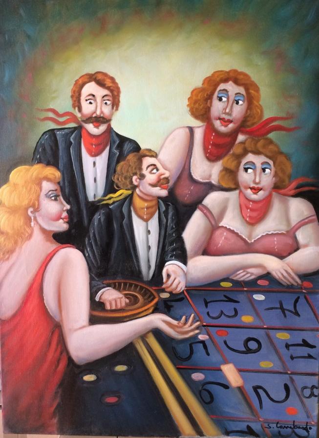 Salvo Lombardo - Roulette - olio su tela - 60 x 80