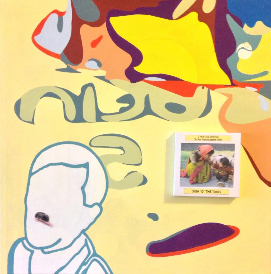 Sign 'o' the Times - 2 year old offerrin to her handicapped mom