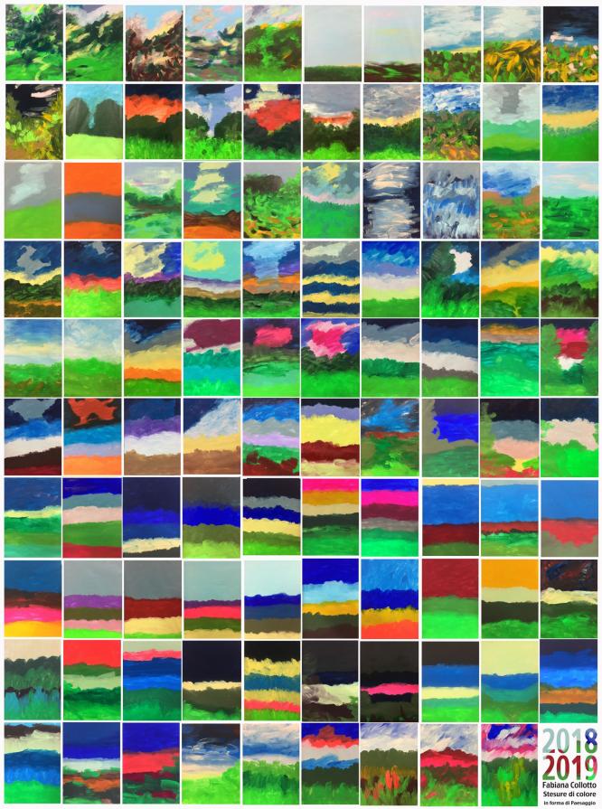 99 stesure di colore in forma di paesaggio