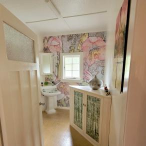 mural "hellebore pretty in pink" 2.3x2.9m