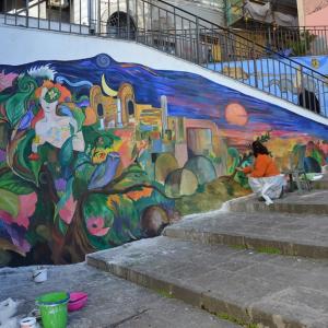 Murales sulle scale del Pendio S.Giuseppe
