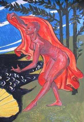 a very scorched Primavera welcomes Venus long after Botticelli did 