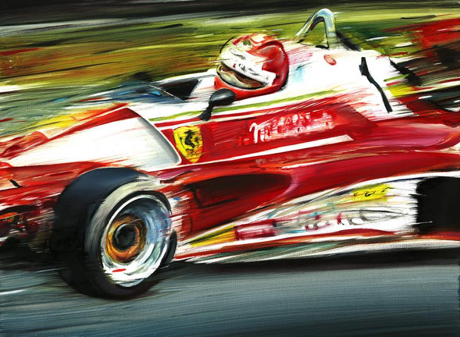 Niki Lauda on Ferrari 312 T2 Nürburgring 1976