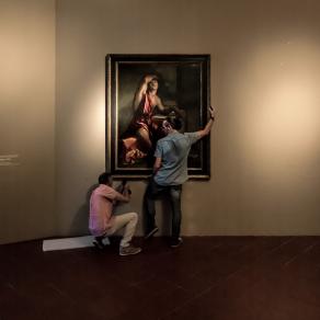 Ferrara, palazzo dei Diamanti; Dosso Dossi, sapiente con libro 