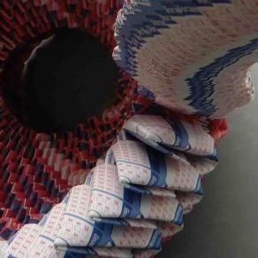 Lottery ticket in paper packed as an artwork