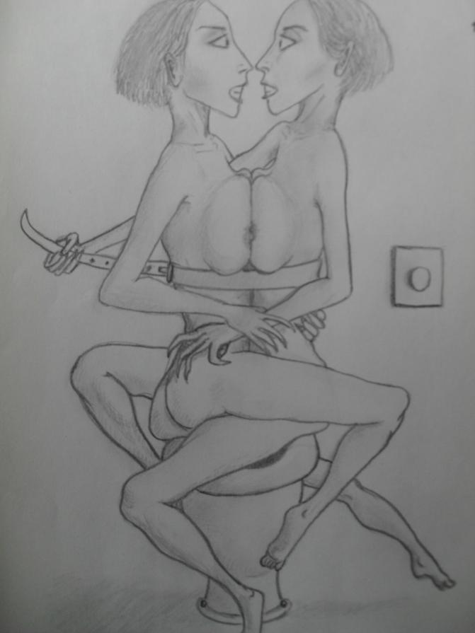 Poppa a poppa III - Sfida fra minute ma prosperose rivali - Biondine simili in toilette (particolare)