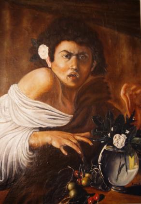 Copia da Caravaggio  "Ragazzo morso da un ramarro"
