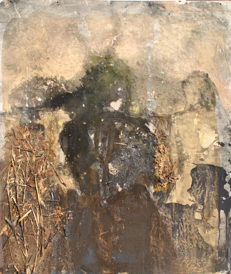 Dama con mazzo di fiori e ombra al seguito