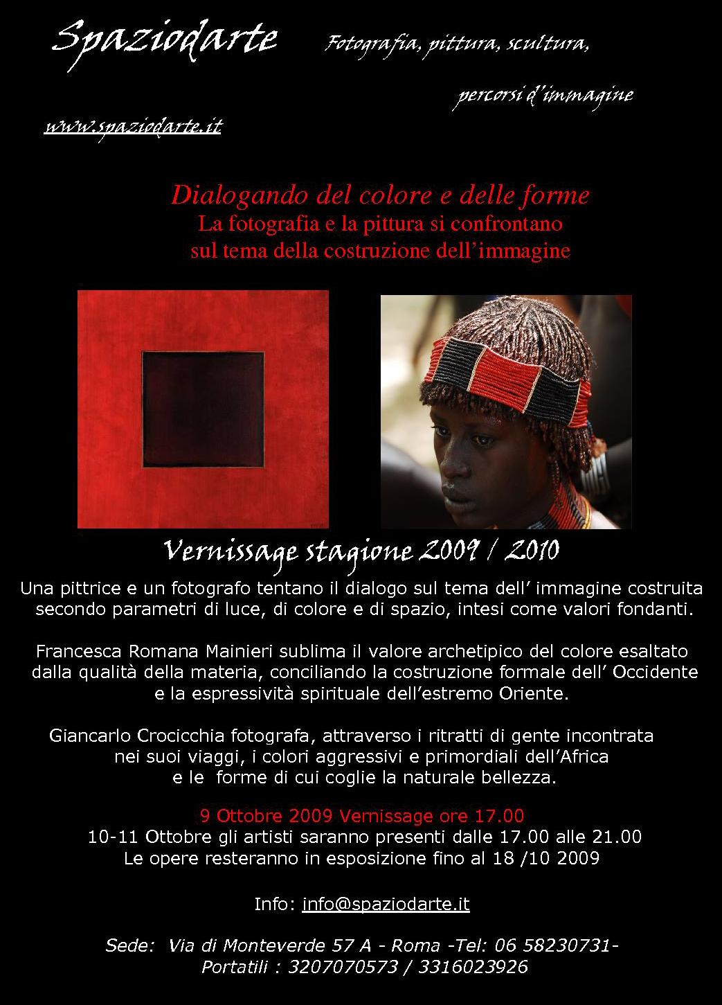 Spaziodarte, Vernissage stagione 2009/2010