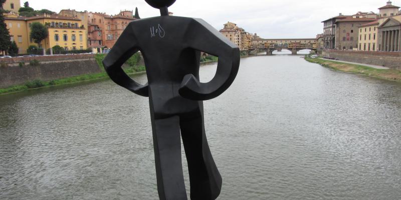 Firenze. Clet Abraham condannato a pagare 10 mila euro per avere collocato una statua Firenze. Clet Abraham condannato a pagare 10 mila euro per avere collocato una statua