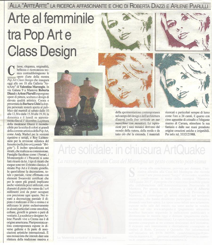 POP ART CLASS DESIGN alla ARTEARTE a MANTOVA