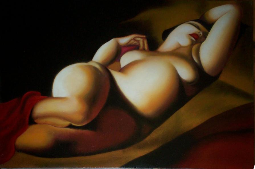 Copia de "La bella Rafaela" di Tamara de Lempicka