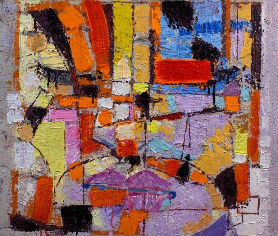 Fabio Modica | Prisoner of matter VII - mixed media on canvas - cm 70x60 - 27,5x23,6 inches - 2015 - Lowe Gallery - USA