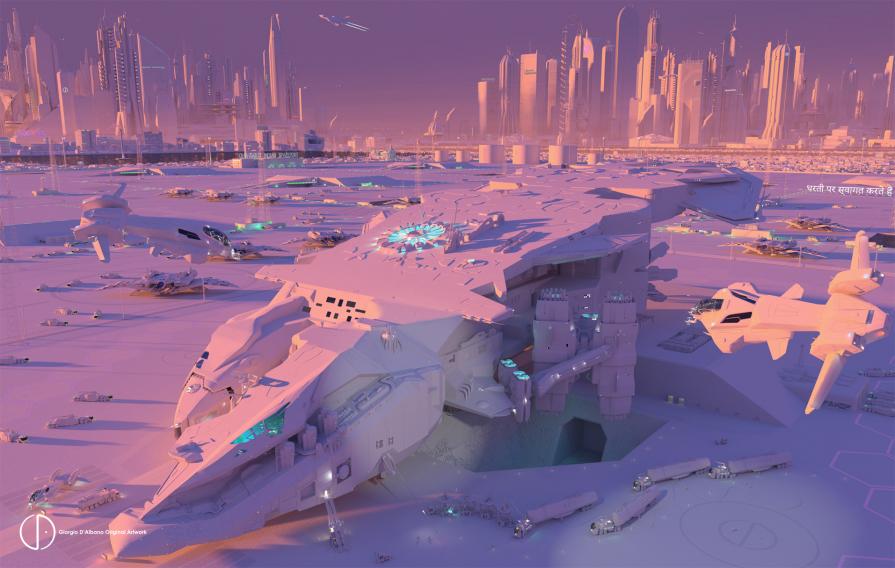 clay render per settaggio delle luci