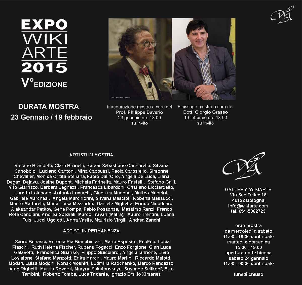 Mostra Expo Bologna 2015 V° edizione presentazione a cura del Prof. Philippe Daverio e finissage del Dott. Giorgio Grasso