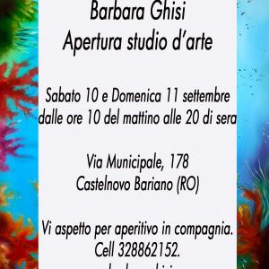 Apertura studio d'arte a casa mia. 10 e 11 settembre.
