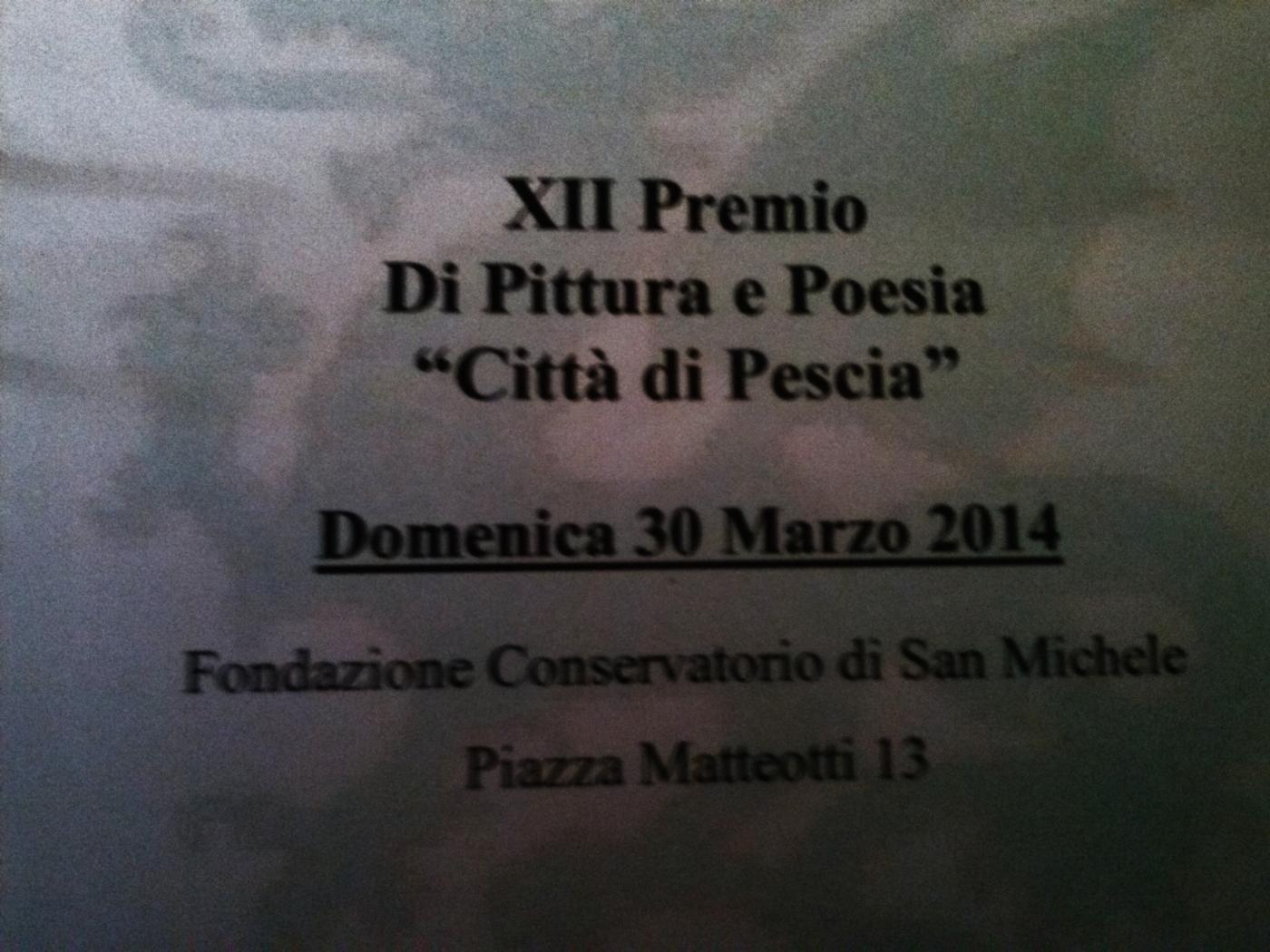 XII Prize of Painting and Poetry town of Pescia