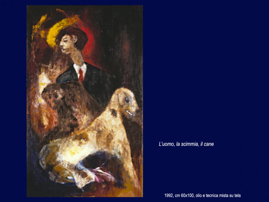 l'uomo la scimmia il cane