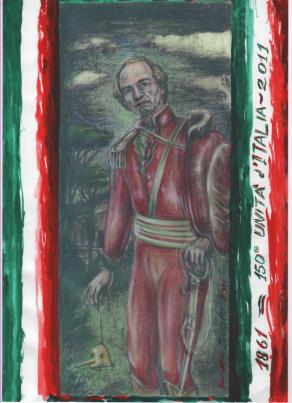 "OPER A CELODURISTA ITALIANA, SOTTO MENTITE SPOGLIE. AUTORITRATTO IN DIVISA DA GARIBALDINO"