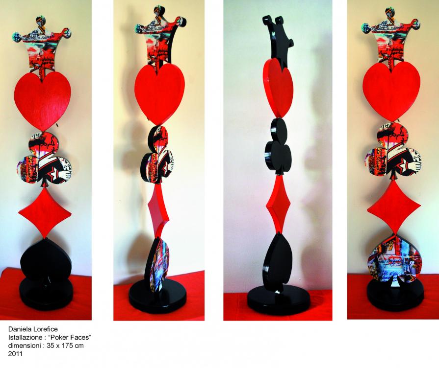 Istallazione Progetto "Poker Faces" 