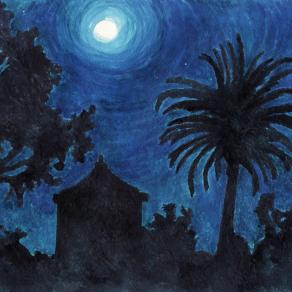 Full moon night at the Farm cottage Posta Santa Croce