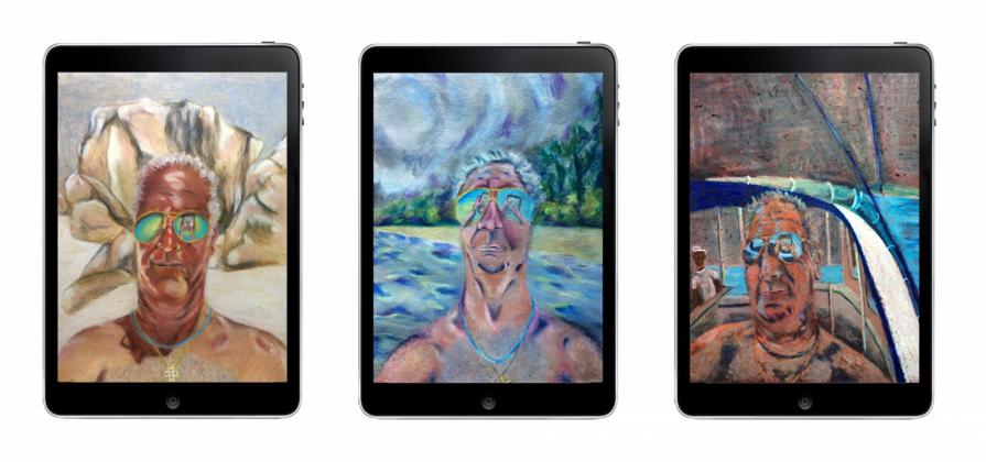 selfie seychelliani ovvero il mito della caverna (trittico di ipad)