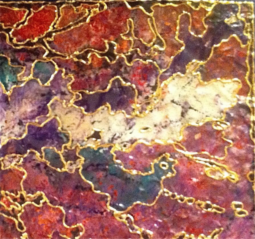 rame colorato in acqua