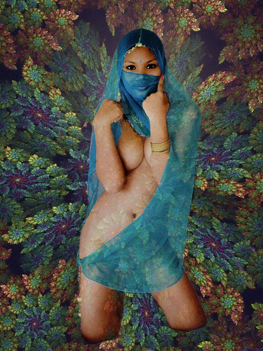 GIRL WITH PSY FLOWERS