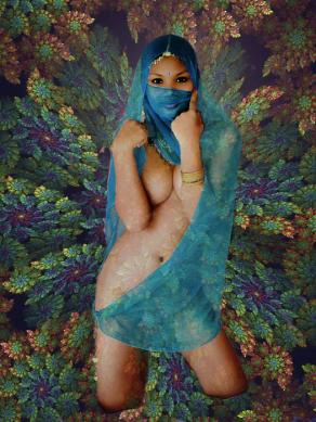 GIRL WITH PSY FLOWERS