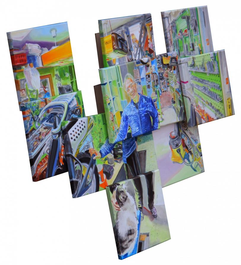 Wolfgang together with BMW and Momo / Wolfgang mit BMW und Momo (Sideview)