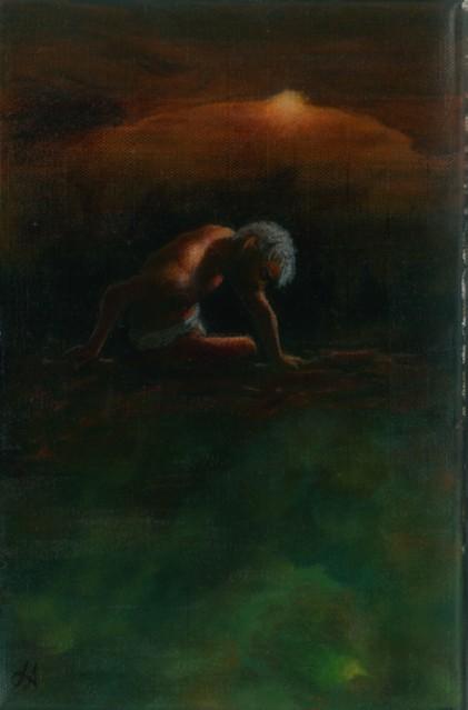 La tentazione del diavolo - matita su acrilico