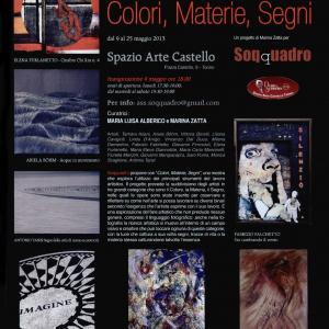 Doppia pagina su Colori, Materie, Segni