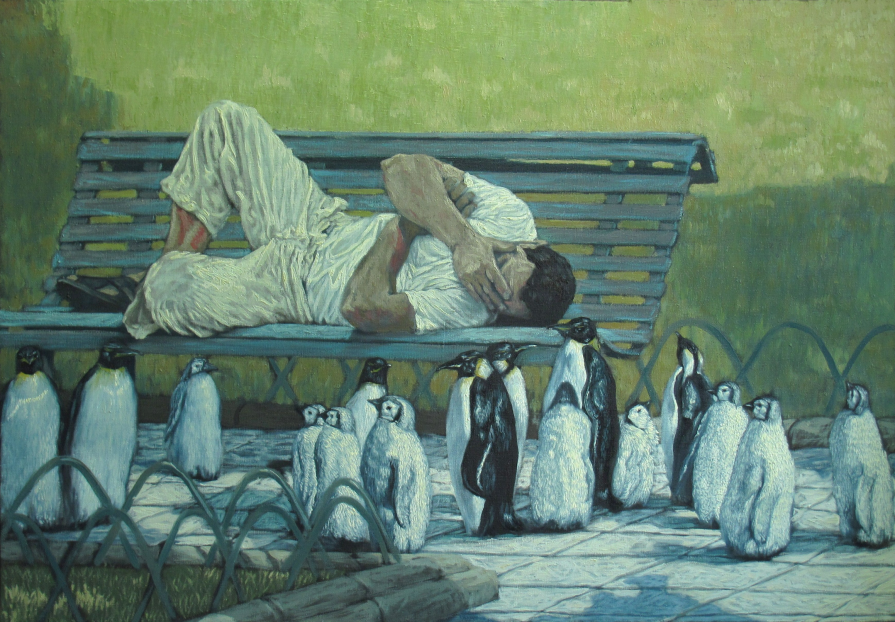 sleeping in the park