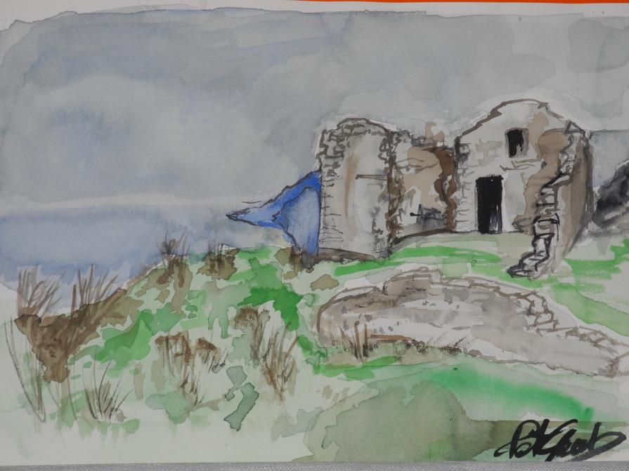 < il rudere sul mare >