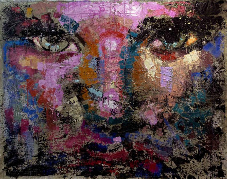 Fabio Modica | Gnosis: Regret - mixed media on canvas - cm 200x150 | 79x59 inches | Aberson Exhibits