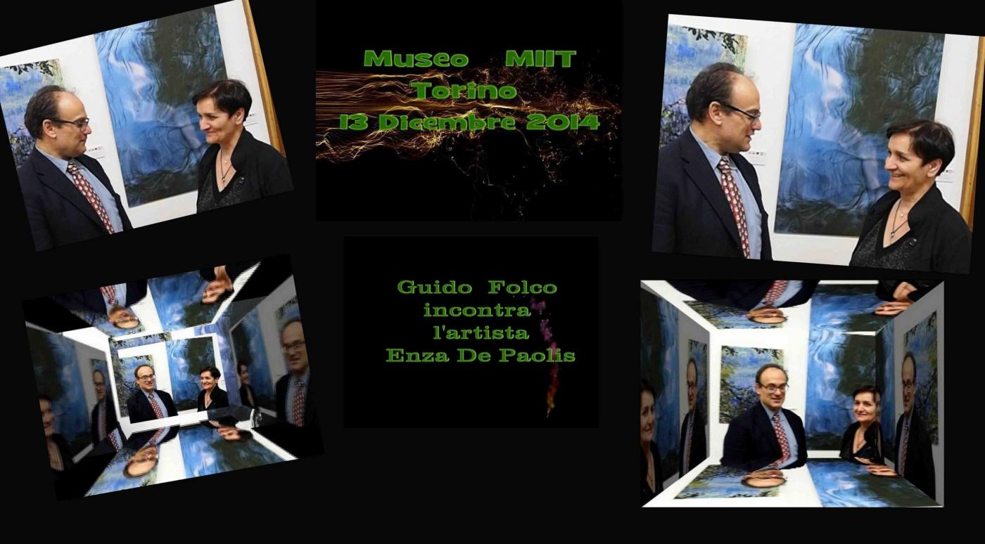  GUIDO  FOLCO  INCONTRA L'ARTISTA  ENZA  DE PAOLIS