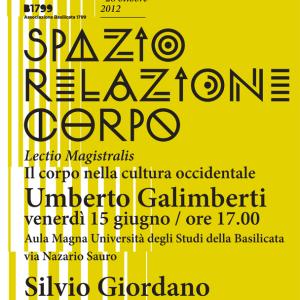 “Spazio Relazione Corpo” | Lectio magistralis di Umberto Galimberti-Il corpo nella cultura occidentale | Silvio Giordano-Morbus Sine Materia II