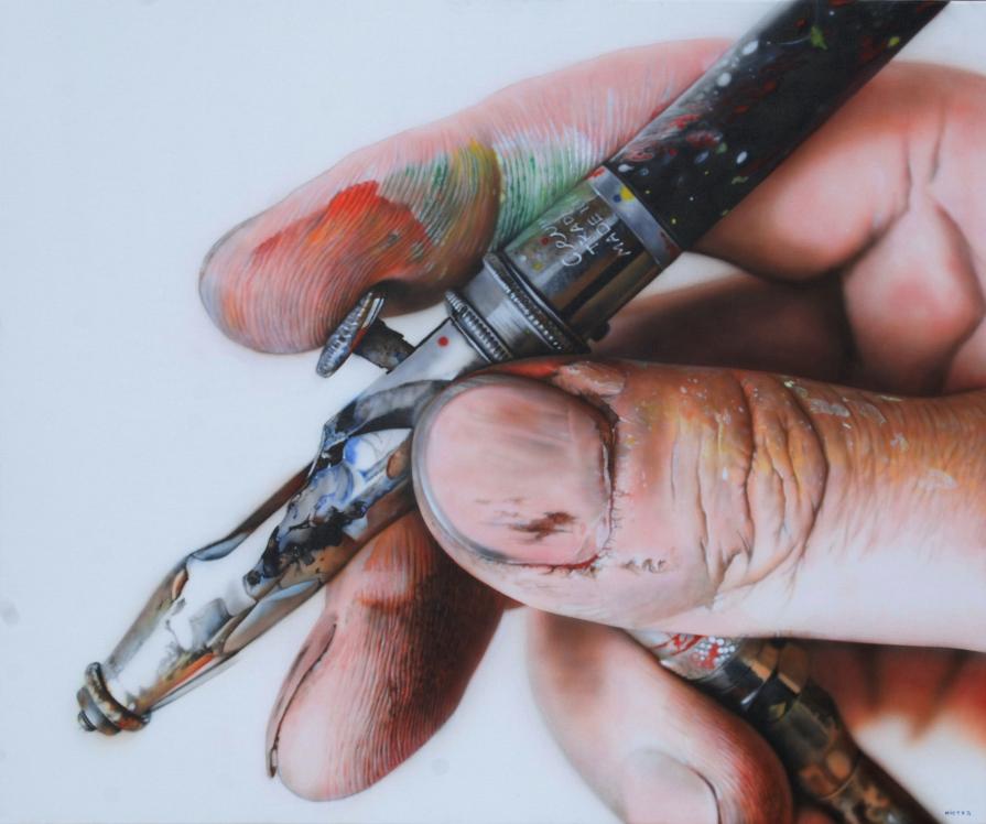 Self-portrait with Airbrush gun